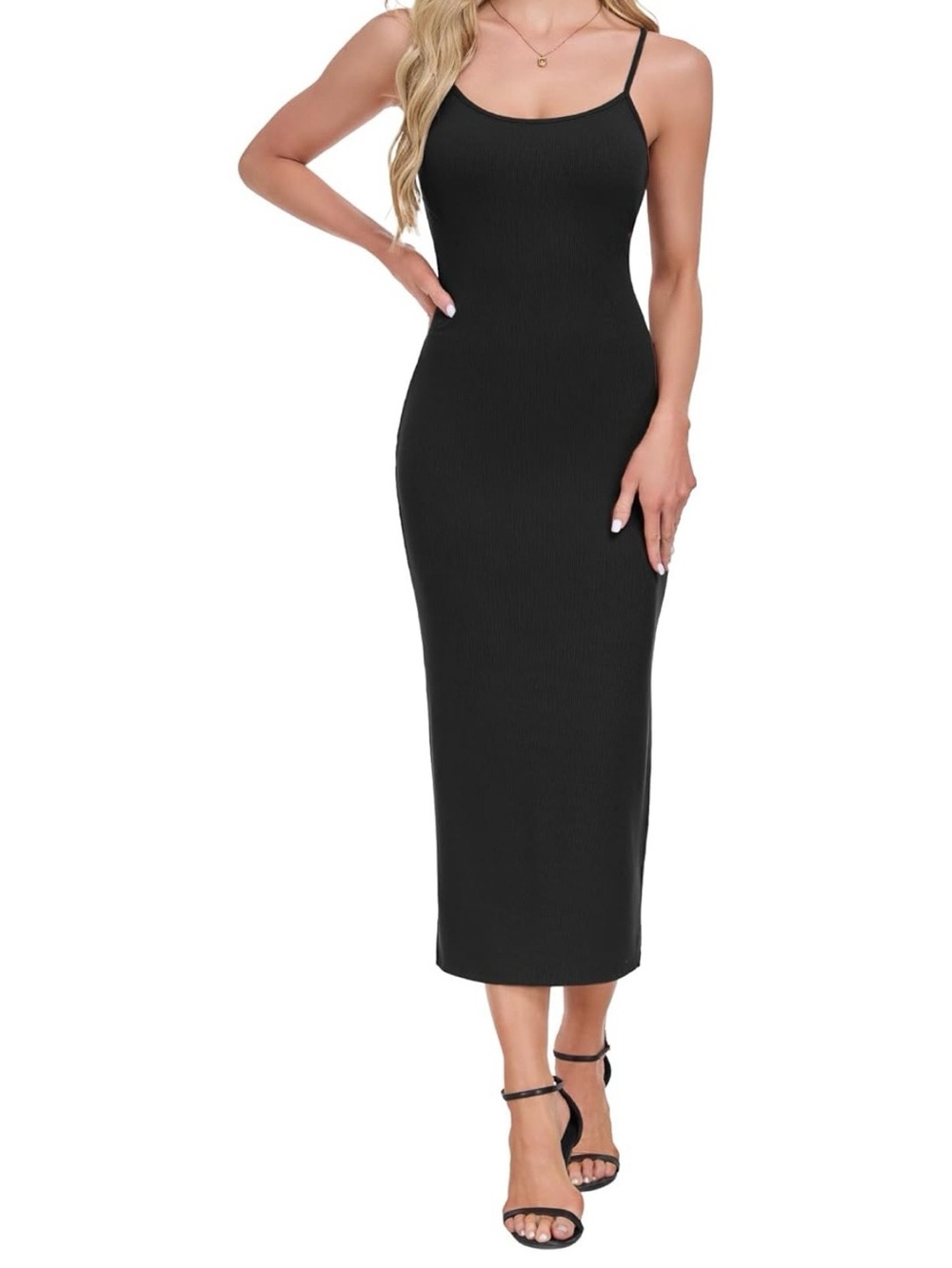 Black Maxi Dress Spaghetti Straps